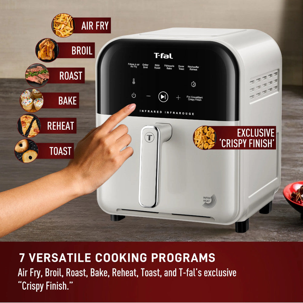 T-FAL EY815AU0 Infrared Air Fryer 7-in-1 5L/5.3QT - Blemished package with full warranty