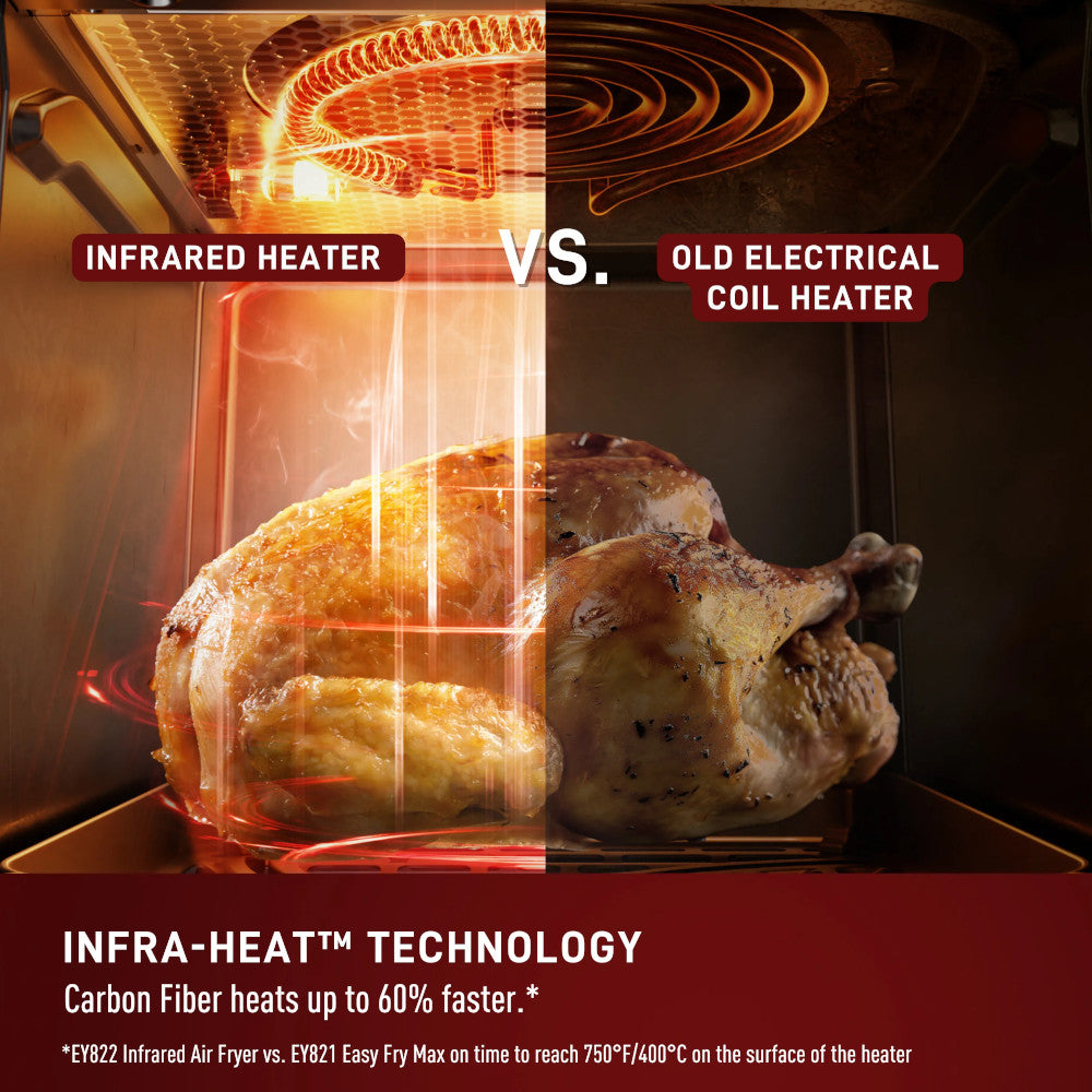 T-FAL EY815AU0 Infrared Air Fryer 7-in-1 5L/5.3QT - Blemished package with full warranty