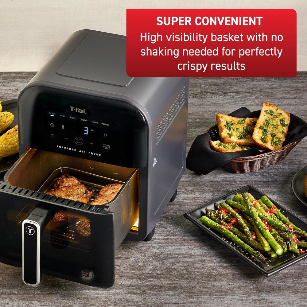 Friteuse à air infrarouge T-FAL EY8228U0, technologie de chauffage infrarouge de qualité supérieure - Emballage défectueux avec garantie complète