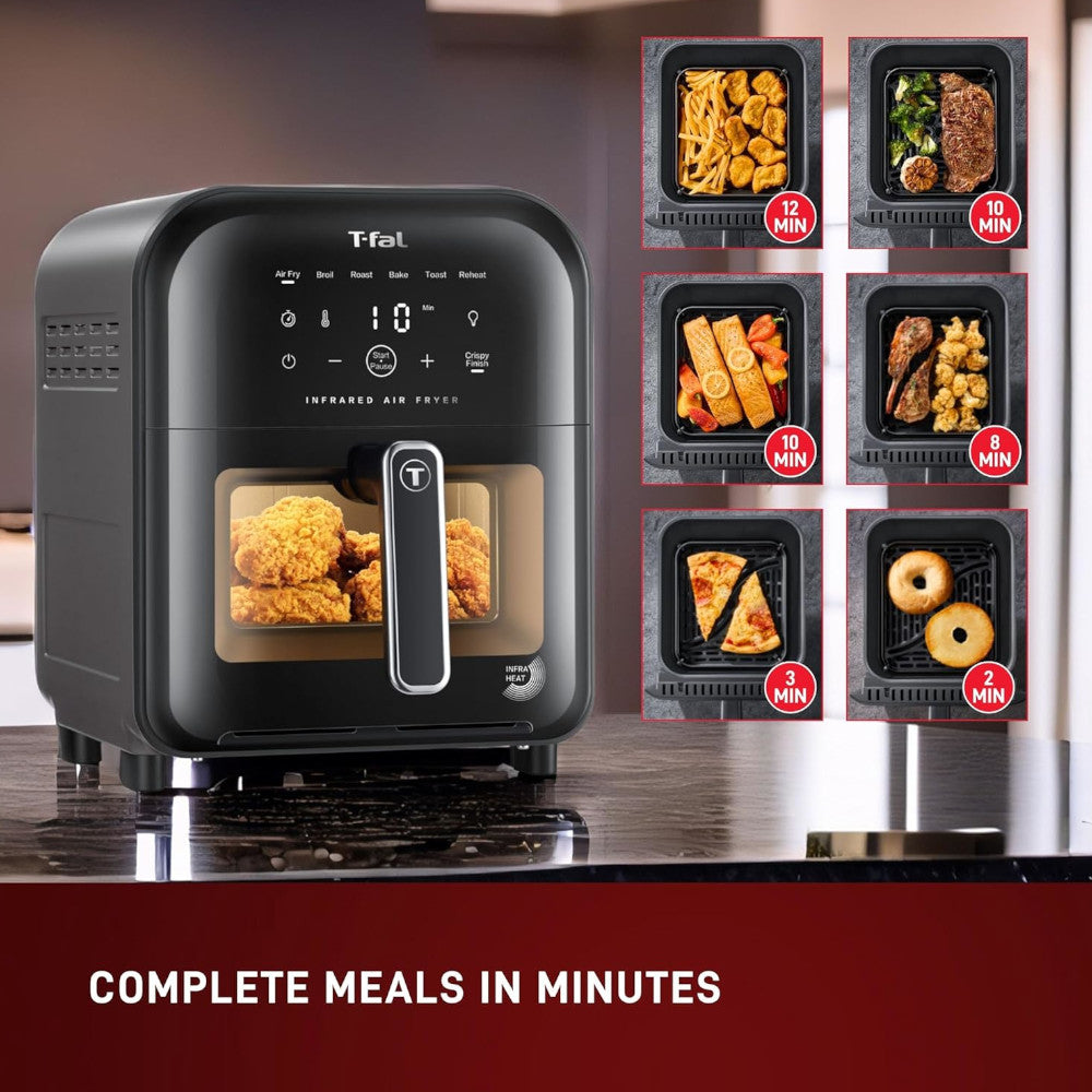 T-FAL EY823BU0 Infrared Air Fryer, Premium Infra-heat Technology - Blemished package with full warranty