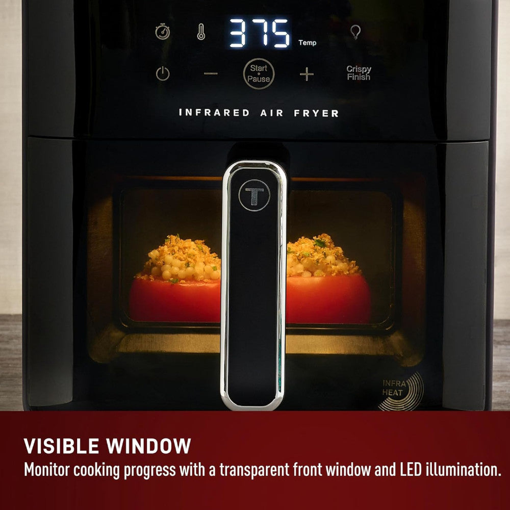 T-FAL EY823BU0 Infrared Air Fryer, Premium Infra-heat Technology - Blemished package with full warranty