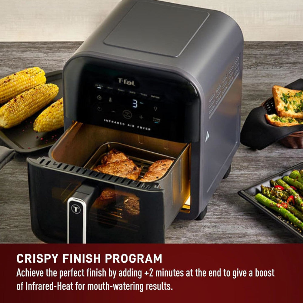 T-FAL EY823BU0 Infrared Air Fryer, Premium Infra-heat Technology - Blemished package with full warranty