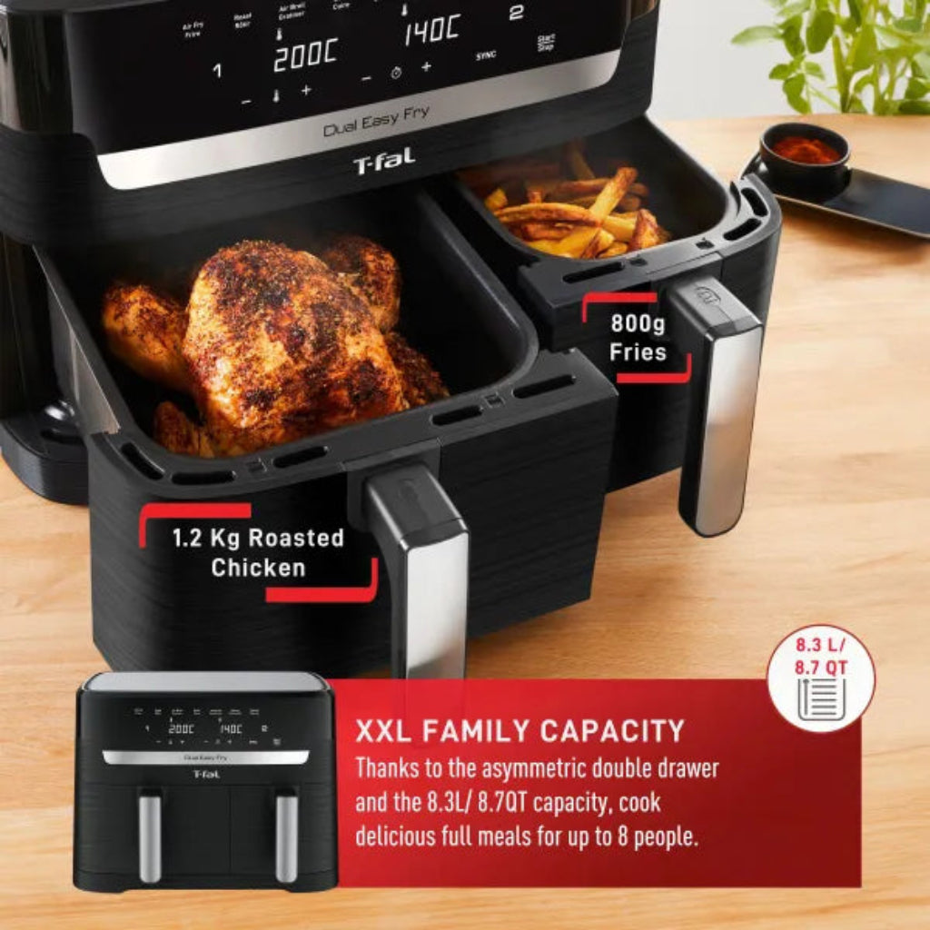 Friteuse à air double tiroir 8,3 L 7 en 1