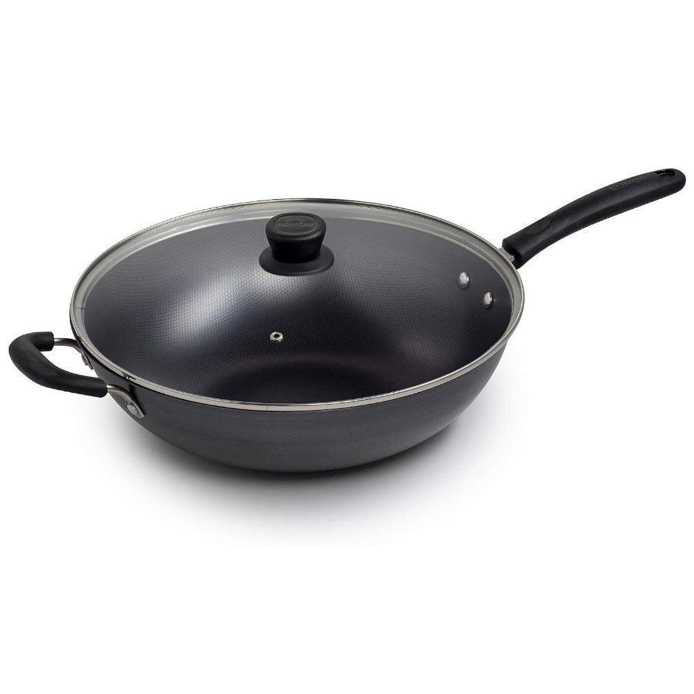 SUPOR FC34T12C 34cm Carbon Steel Wok with Lid