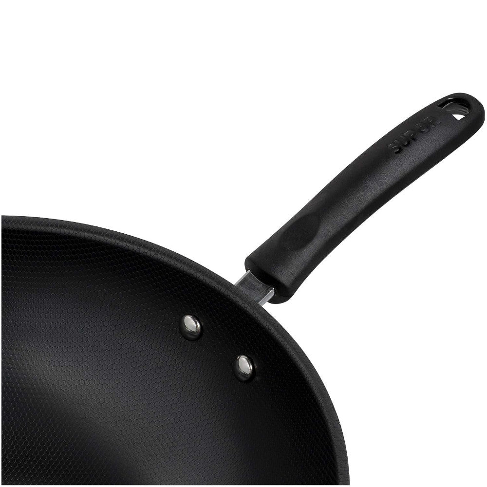 SUPOR FC34T12C 34cm Carbon Steel Wok with Lid