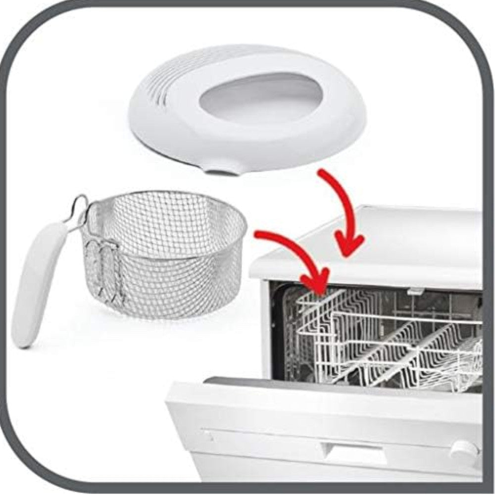T-FAL FF203150 Uno Compact Deep Fryer Blanc - Emballage imparfait avec garantie complète