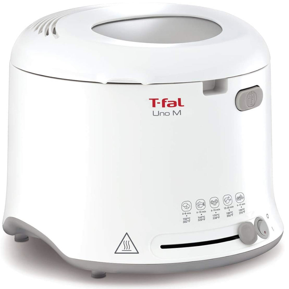 T-FAL FF203150 Uno Compact Deep Fryer Blanc - Emballage imparfait avec garantie complète