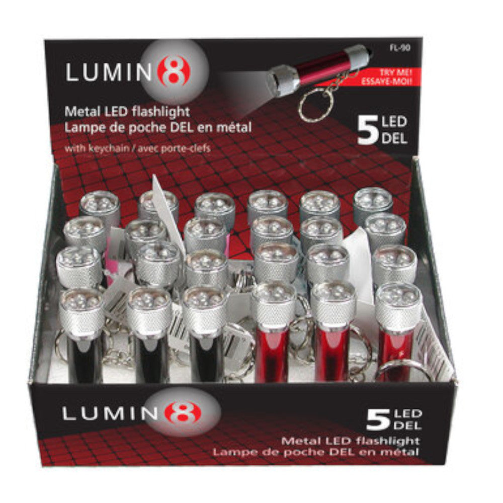LUMIN8 FL-90 LED Metal flashlight with keychain