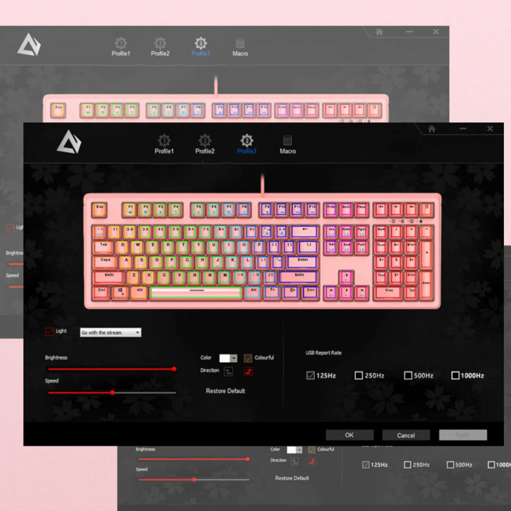 AUKEY G15 Mechanical Gaming Keyboard RGB Pink