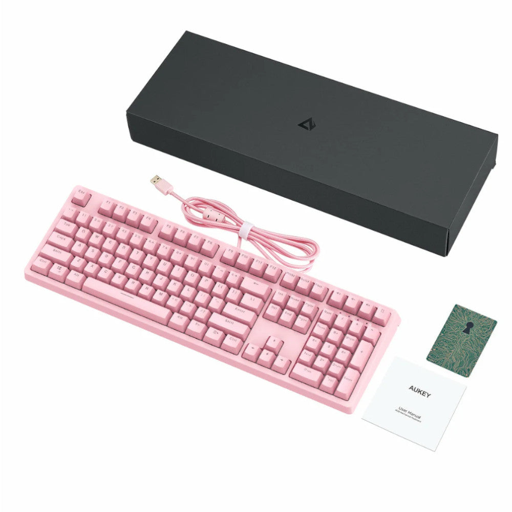 AUKEY G15 Mechanical Gaming Keyboard RGB Pink