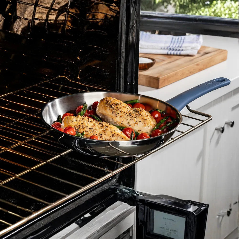 T-FAL G758S274 Essentials 2PC Fry Pan Stainless Steel