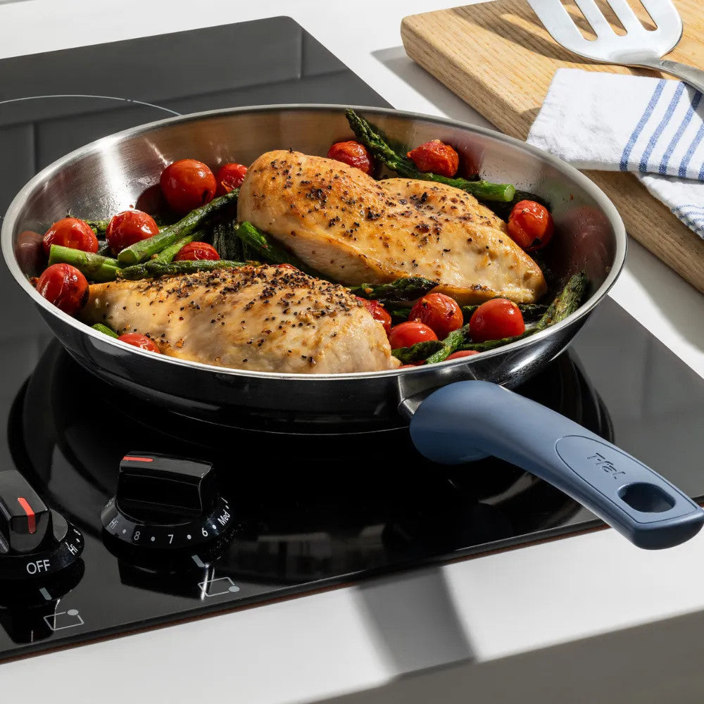 T-FAL G758S274 Essentials 2PC Fry Pan Stainless Steel