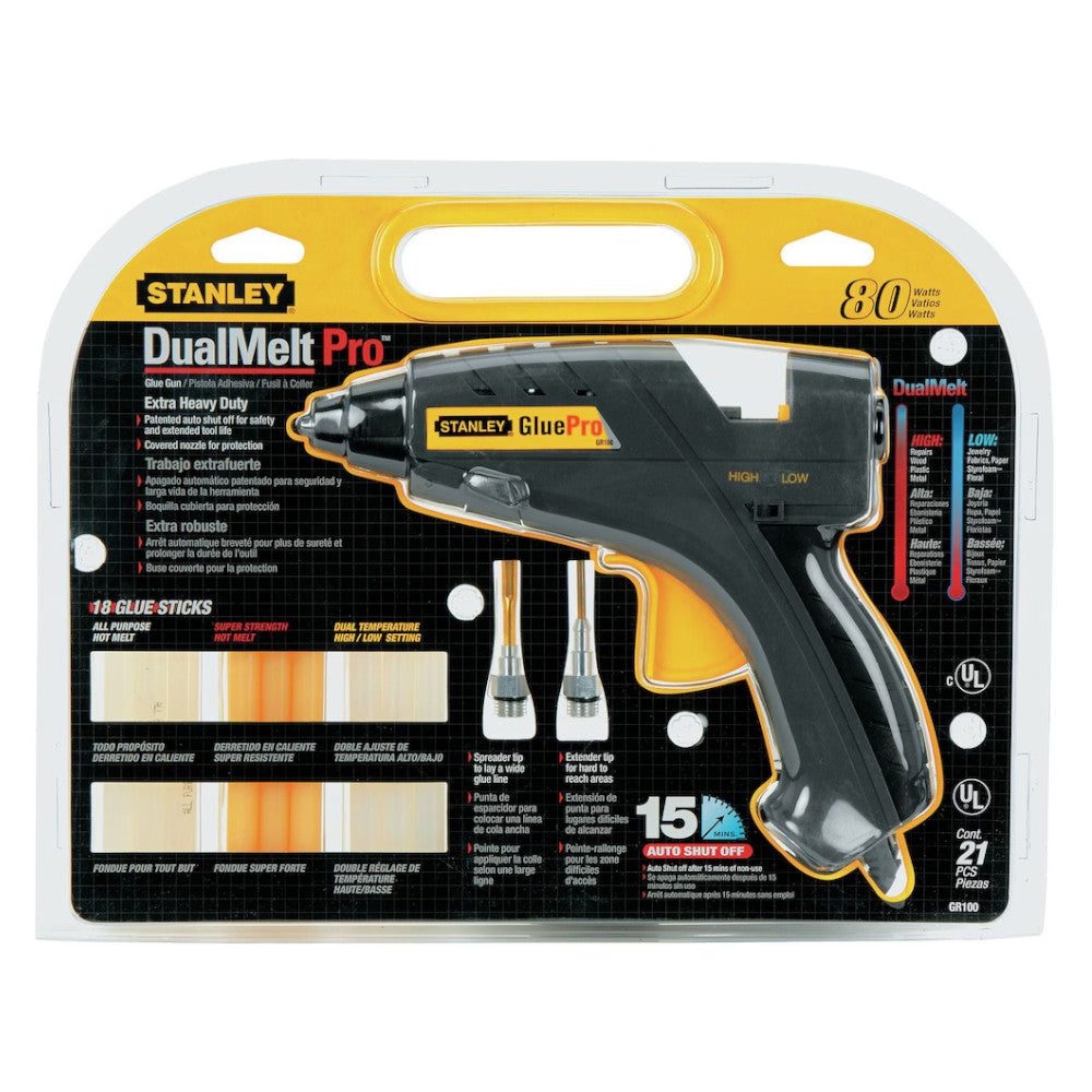 STANLEY GR100 8-1/2 in DUALMELT Pro Glue Gun Kit