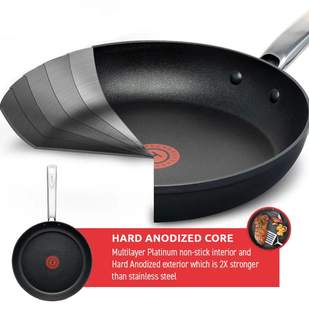 Batterie de cuisine 12 pièces T-FAL Platinum Unlimited anodisée dure - H126SC74 