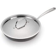 LAGOSTINA H9049564 Nera Hard Anodized Nonstick 12-Inch Skillet with Hammered Stainless Steel Lid