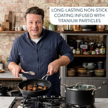 Charger l&#39;image dans la galerie, T-FAL H9125S44 Jamie Oliver Hard Anodized Cookware 9-Piece Set - Blemished package with full warranty
