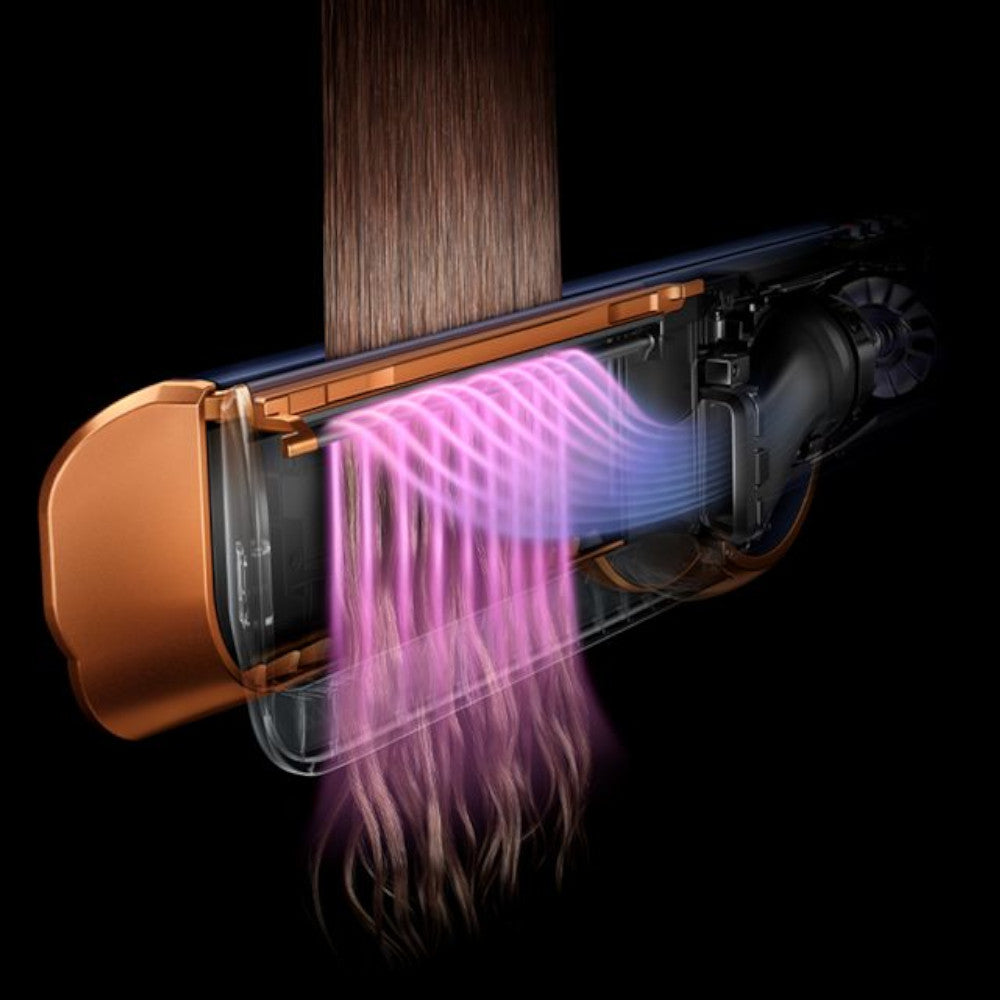 DYSON OFFICIAL OUTLET- Airstrait Straightener- Prussian Blue/Copper- Refurbished (EXCELLENT) with 1 year Dyson Warranty