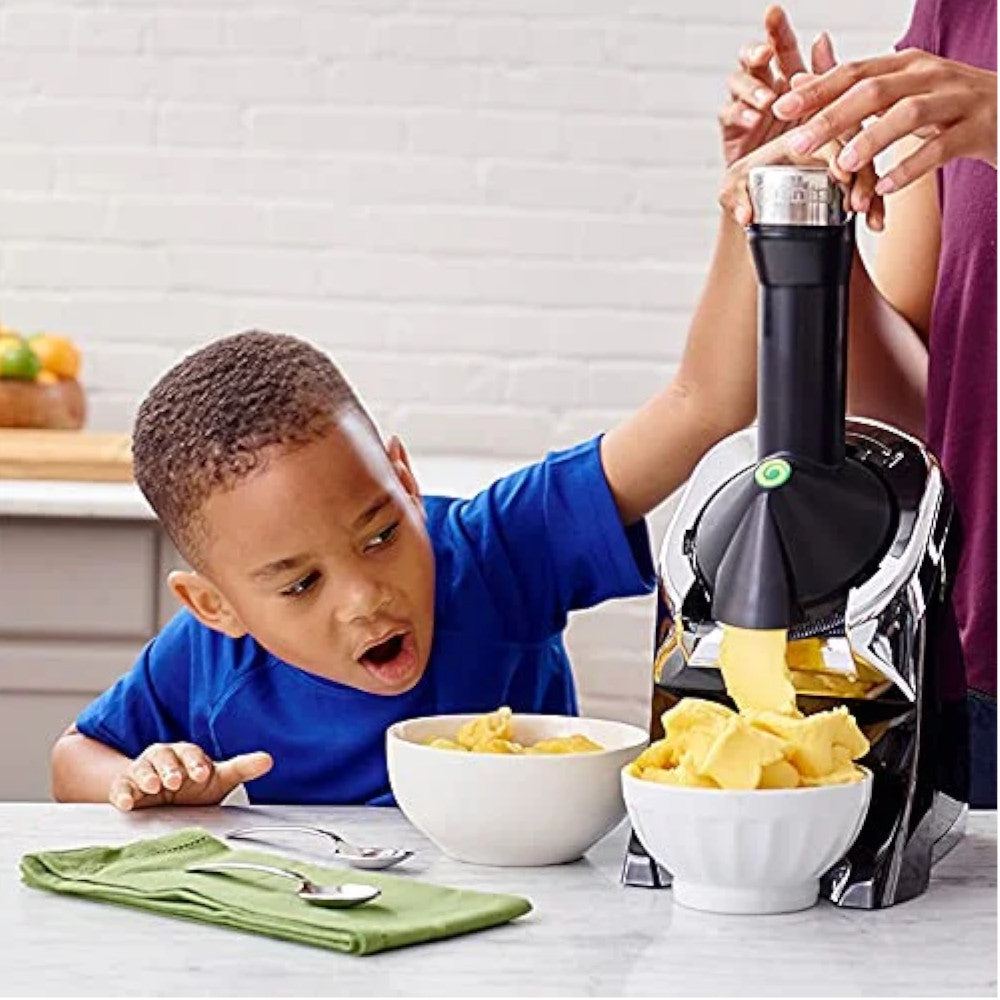 YONANAS IC0988BK22 Deluxe Vegan Non-Dairy Frozen Fruit Soft Serve Dessert Maker