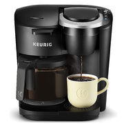 KEURIG K-Duo Essentials Coffee Maker with Single Serve K-Cup Pod and 12 Cup Carafe Brewer- Refurbished with Home Essentials Warranty