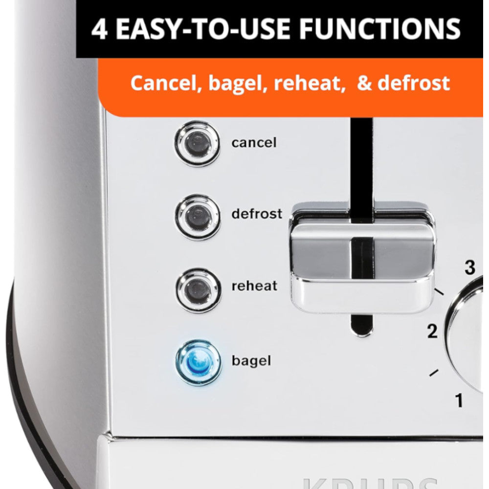 KRUPS KH732D51 2 slice Stainless Steel Toaster