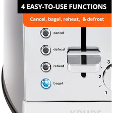 Load image into Gallery viewer, KRUPS KH732D51 2 slice Stainless Steel Toaster
