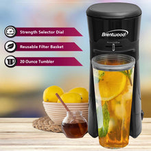 Charger l&#39;image dans la galerie, BRENTWOOD KT-2121BK Single Serve Iced Coffee &amp; Tea Maker
