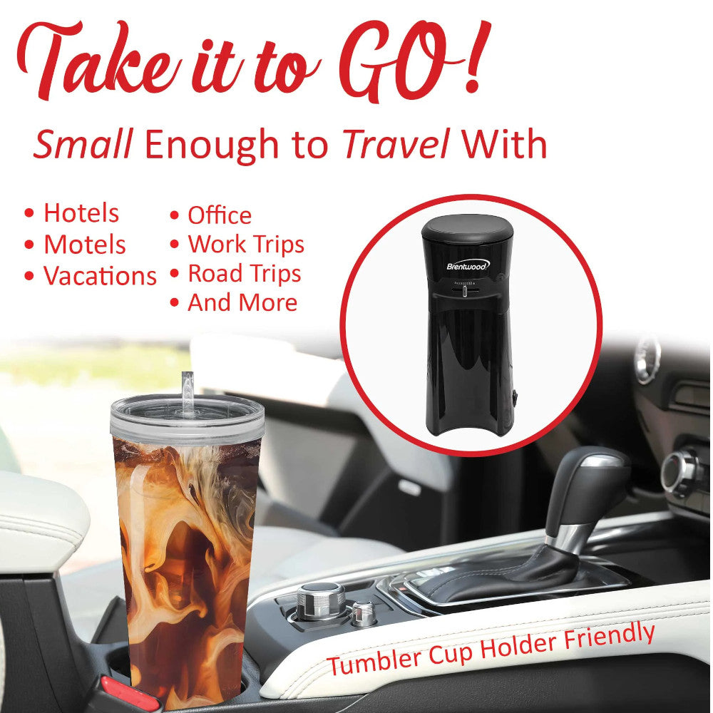 BRENTWOOD KT-2121BK Single Serve Iced Coffee & Tea Maker