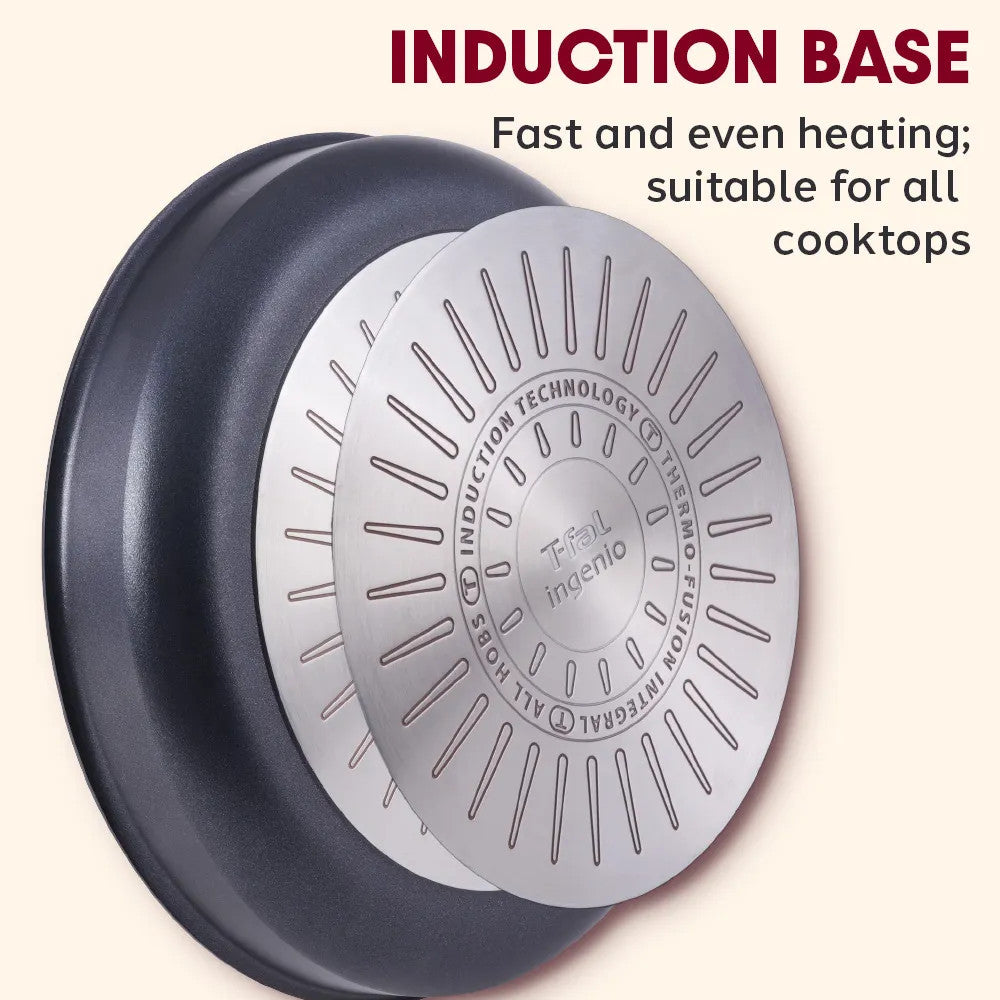 T-FAL L242S884 Ingenio Expertise Cookware 8 Piece Set Black