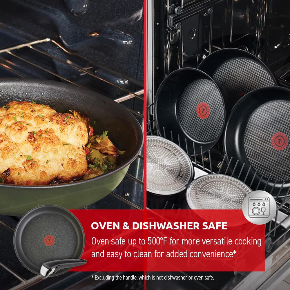 T-FAL L819SE64 Ingenio Expertise Cookware 14 Piece Set Green