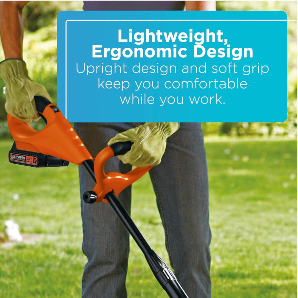 BLACK+DECKER LGC120 Cultivateur/motoculteur de jardin sans fil au lithium-ion 20 V