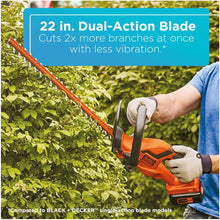 Load image into Gallery viewer, BLACK+DECKER LHT2240C 40V MAX Hedge Trimmer, Dual Action Blades, 3/4in Cutting Capacity
