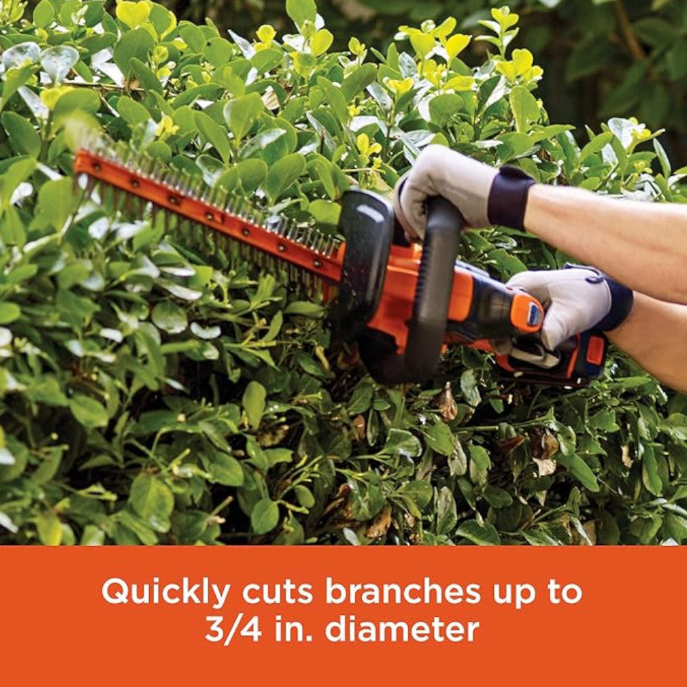 Taille-haie électrique BLACK+DECKER LHT321, 22 pouces - Remis à neuf avec garantie complète du fabricant