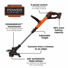 Load image into Gallery viewer, BLACK+DECKER LST522-CA 20V MAX* 12 In. 2-Speed String Trimmer/Edger
