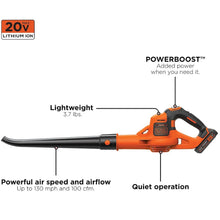 Load image into Gallery viewer, BLACK+DECKER 20V MAX* Cordless Sweeper with Power Boost - LSW321
