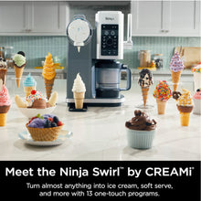 Charger l&#39;image dans la galerie, NINJA NC701 Swirl by CREAMi Soft Serve &amp; Ice Cream Machine - Factory serviced with Home Essentials warranty
