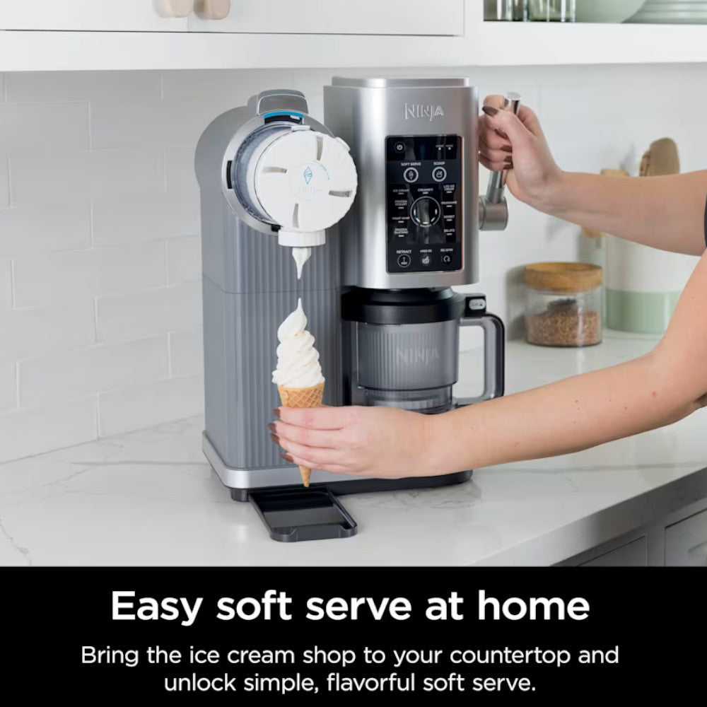 NINJA NC701 Swirl by CREAMi Soft Serve & Ice Cream Machine - Factory serviced with Home Essentials warranty
