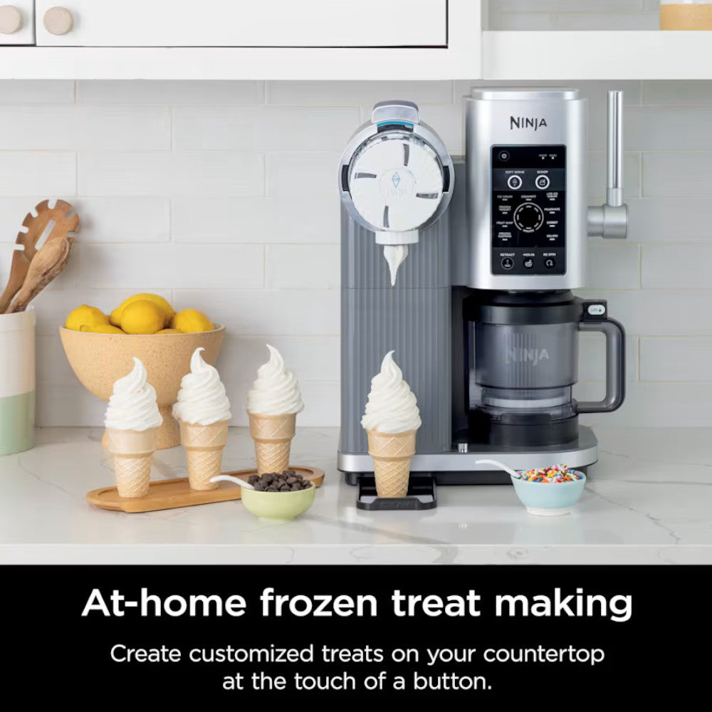 NINJA NC701 Swirl by CREAMi Soft Serve & Ice Cream Machine - Factory serviced with Home Essentials warranty