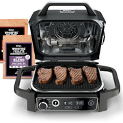 NINJA OG701 Woodfire Outdoor Grill, 7-in-1 Master Grill, BBQ Smoker - Factory serviced with Home Essentials warranty