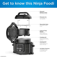 Load image into Gallery viewer, NINJA Ninja OP302 Foodi 9-in-1 Pressure Cooker &amp; Air fryer - Factory serviced with Home Essentials warranty
