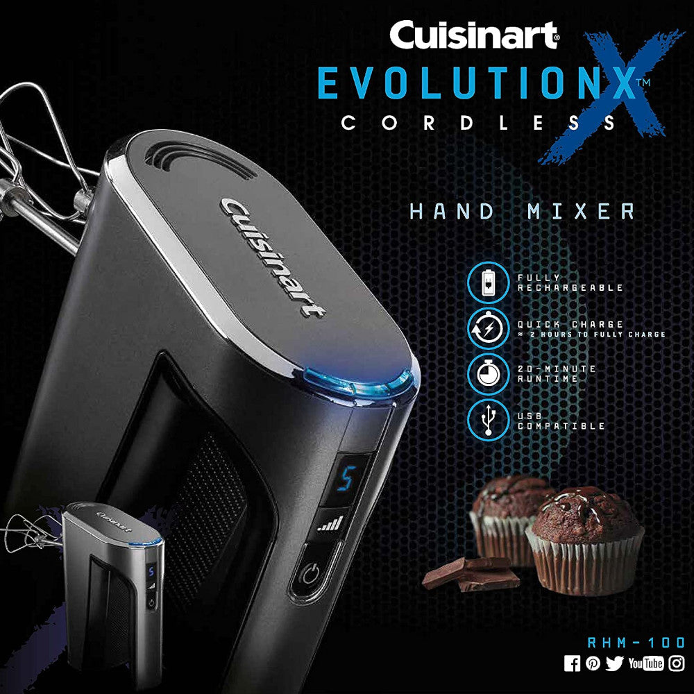 Batteur à main sans fil CUISINART EvolutionX - Remis à neuf avec garantie Cuisinart - RHM-100
