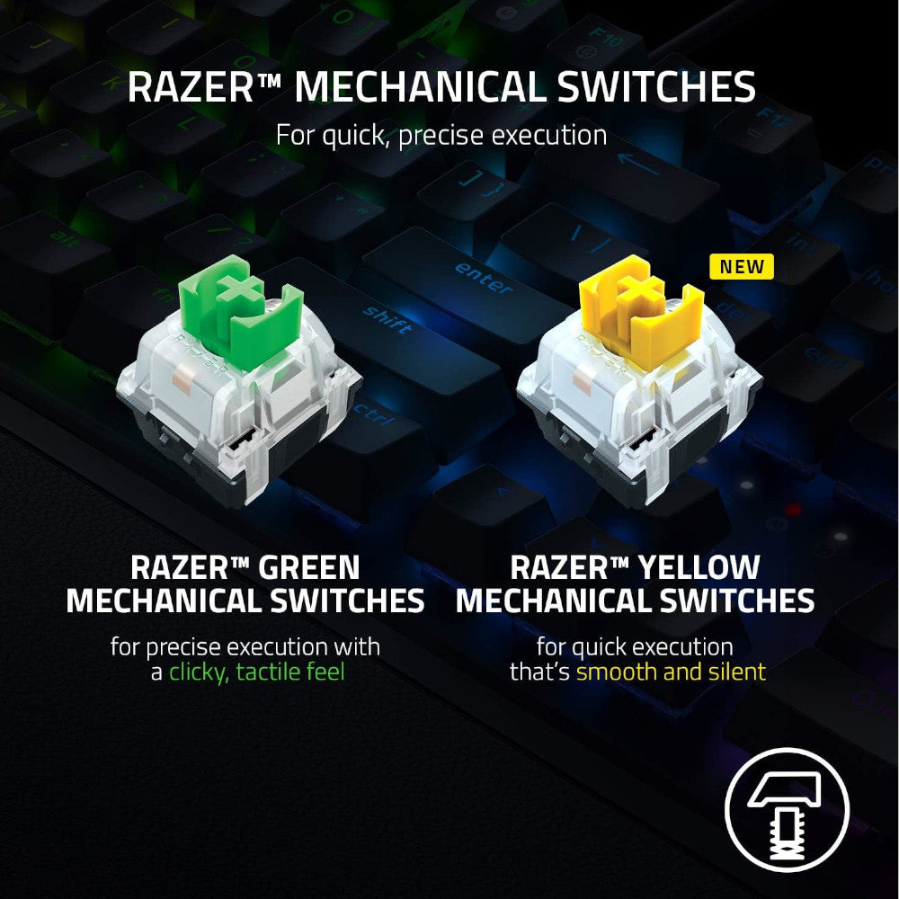 RAZER OFFICAL OUTLET -RZ03-03490200 BlackWidow V3 Mechanical Gaming Keyboard - Razer Renewed