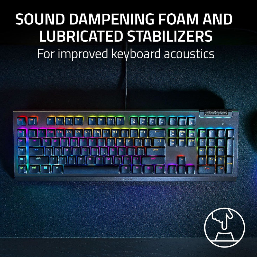 RAZER OFFICAL OUTLET - RZ03-04700200 BlackWidow V4 X Mechanical Gaming Keyboard - Razer Renewed