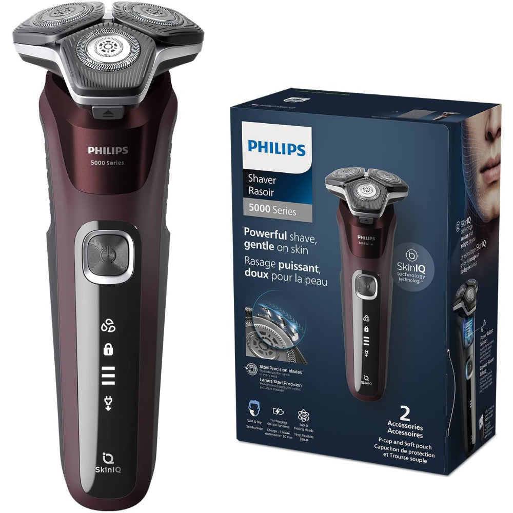 PHILIPS S5881/10 Rasoir électrique série 5000, humide et sec avec technologie SkinIQ