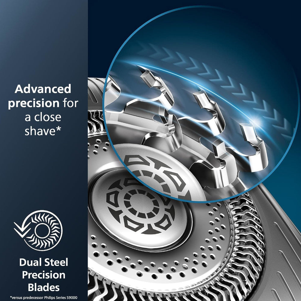 PHILIPS S9982/50 Rasoir électrique série 9000, électrique humide et sec avec deux lames SteelPrecision