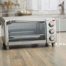 Load image into Gallery viewer, BLACK+DECKER 4-Slice Toaster Oven with Natural Convection - Factory Certified with Full Warranty - TO1745SSD
