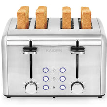 Charger l&#39;image dans la galerie, Grille-pain 4 tranches en acier inoxydable KALORIK TO46813SS
