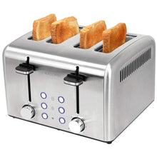 Charger l&#39;image dans la galerie, Grille-pain 4 tranches en acier inoxydable KALORIK TO46813SS
