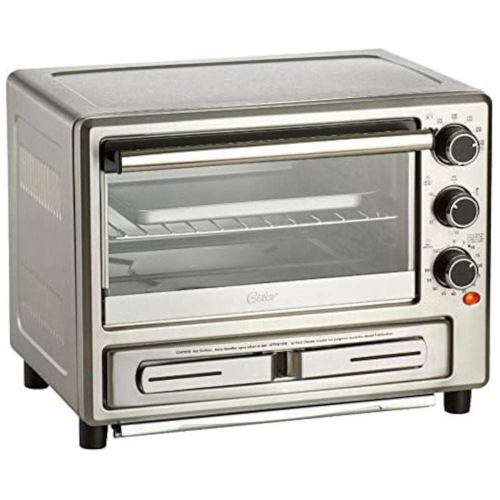 Four à convection OSTER en acier inoxydable avec tiroir à pizza - Entretenu en usine avec garantie Home Essentials - TSSTTVPZDS-033