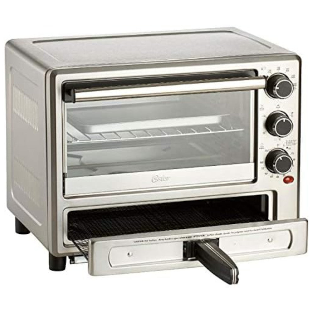 Four à convection OSTER en acier inoxydable avec tiroir à pizza - Entretenu en usine avec garantie Home Essentials - TSSTTVPZDS-033