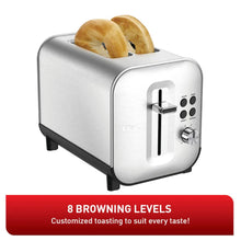 Load image into Gallery viewer, T-FAL TT682D50 Element Stainless Steel 2 Slice Toaster
